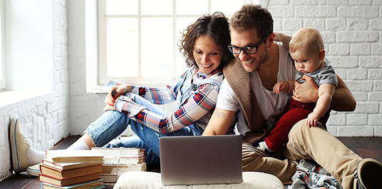 Habitant dans une maison du future