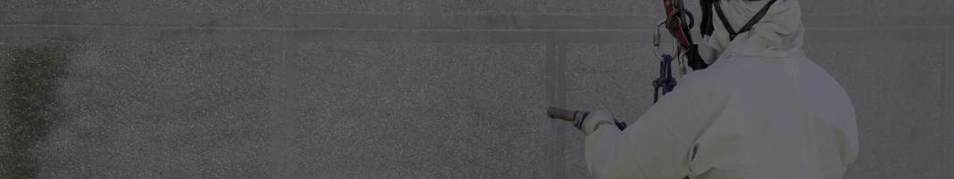 Nettoyage de façade par voie chimique Technicien procédant à un nettoyage chimique de façade